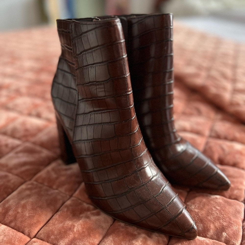 Faux Leather Boots